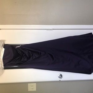 David’s Bridal strapless gown in Lapis